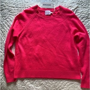 Brodie neon pink cashmere sweater